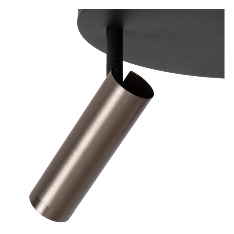 Lucide GRADO - Ceiling spotlight - Ø 25 cm - 3xGU10 (MR11) - Grey iron